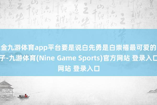 现金九游体育app平台要是说白先勇是白崇禧最可爱的犬子-九游体育(Nine Game Sports)官方网站 登录入口