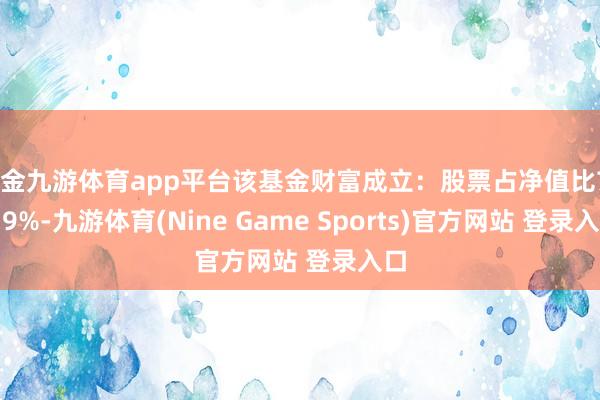 现金九游体育app平台该基金财富成立：股票占净值比73.19%-九游体育(Nine Game Sports)官方网站 登录入口