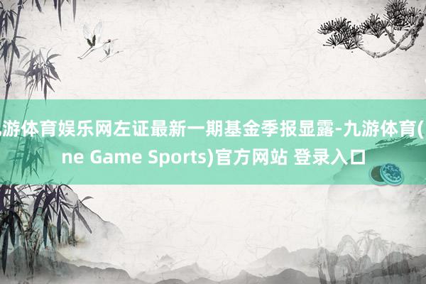 九游体育娱乐网左证最新一期基金季报显露-九游体育(Nine Game Sports)官方网站 登录入口