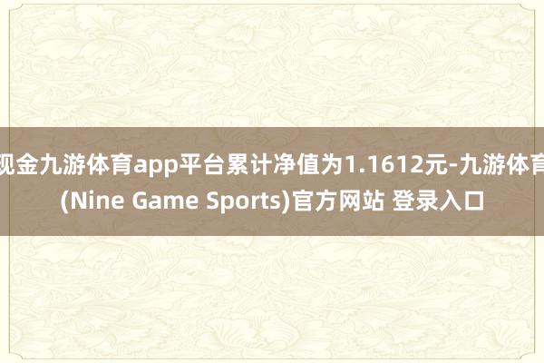 现金九游体育app平台累计净值为1.1612元-九游体育(Nine Game Sports)官方网站 登录入口